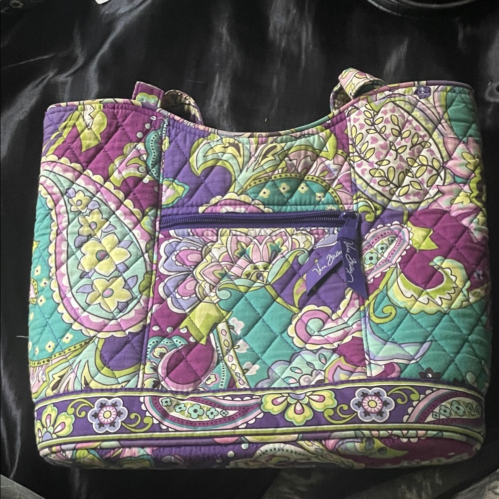 Vera Bradley Purple and Green Paisley Tote